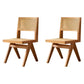 Wood Modern Dining Side Chair Cane Back Dining Chairs for Home Cherry Wood 2 Piece Set Clearhalo 'Dining Chairs' 'Dining Tables & Seating' 'dining_chair' 'furn' 'furn_dining_chair' 'Furniture' 'Kitchen & Dining Furniture' 6726190