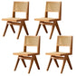 Wood Modern Dining Side Chair Cane Back Dining Chairs for Home Cherry Wood 4 Piece Set Clearhalo 'Dining Chairs' 'Dining Tables & Seating' 'dining_chair' 'furn' 'furn_dining_chair' 'Furniture' 'Kitchen & Dining Furniture' 6726191