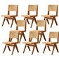 Wood Modern Dining Side Chair Cane Back Dining Chairs for Home Cherry Wood 8 Piece Set Clearhalo 'Dining Chairs' 'Dining Tables & Seating' 'dining_chair' 'furn' 'furn_dining_chair' 'Furniture' 'Kitchen & Dining Furniture' 6726194