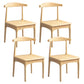 Wood Industrial Style Dining Side Chair Armless Home Side Chair
