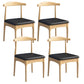 Wood Industrial Style Dining Side Chair Armless Home Side Chair