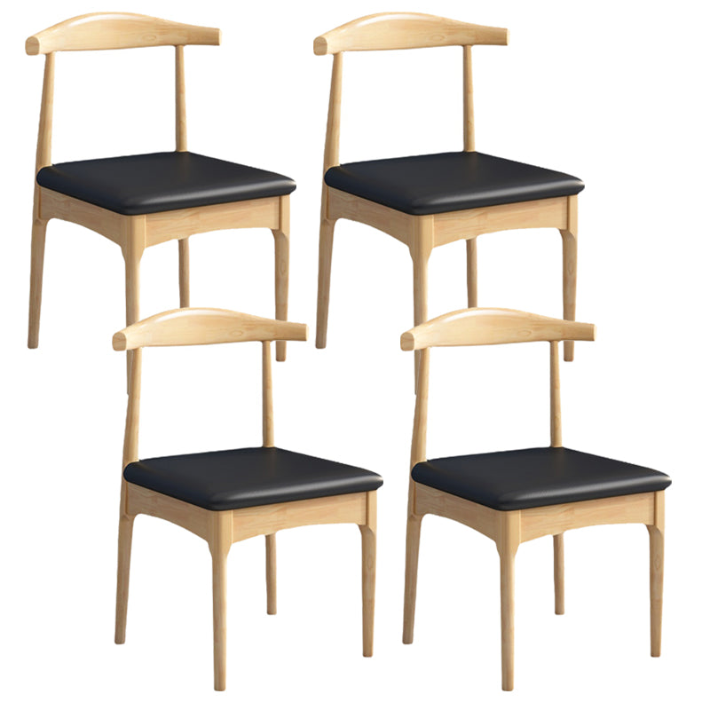 Wood Industrial Style Dining Side Chair Armless Home Side Chair