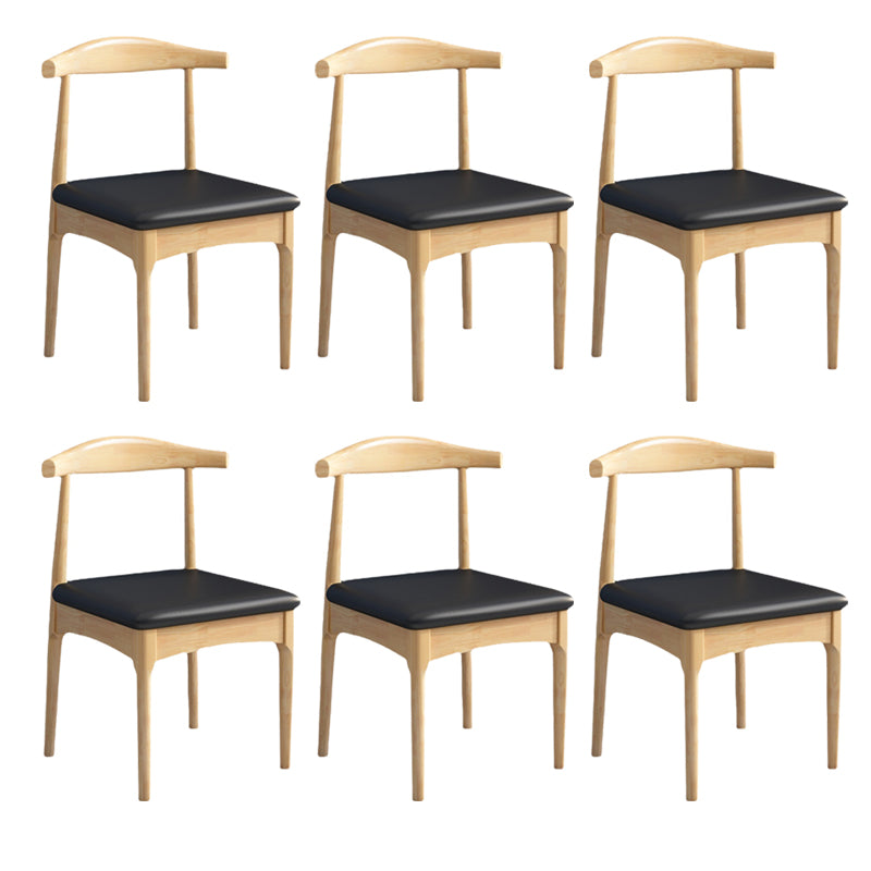 Wood Industrial Style Dining Side Chair Armless Home Side Chair