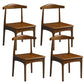 Wood Industrial Style Dining Side Chair Armless Home Side Chair