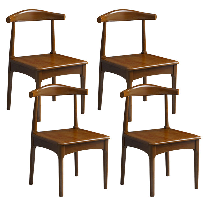 Wood Industrial Style Dining Side Chair Armless Home Side Chair