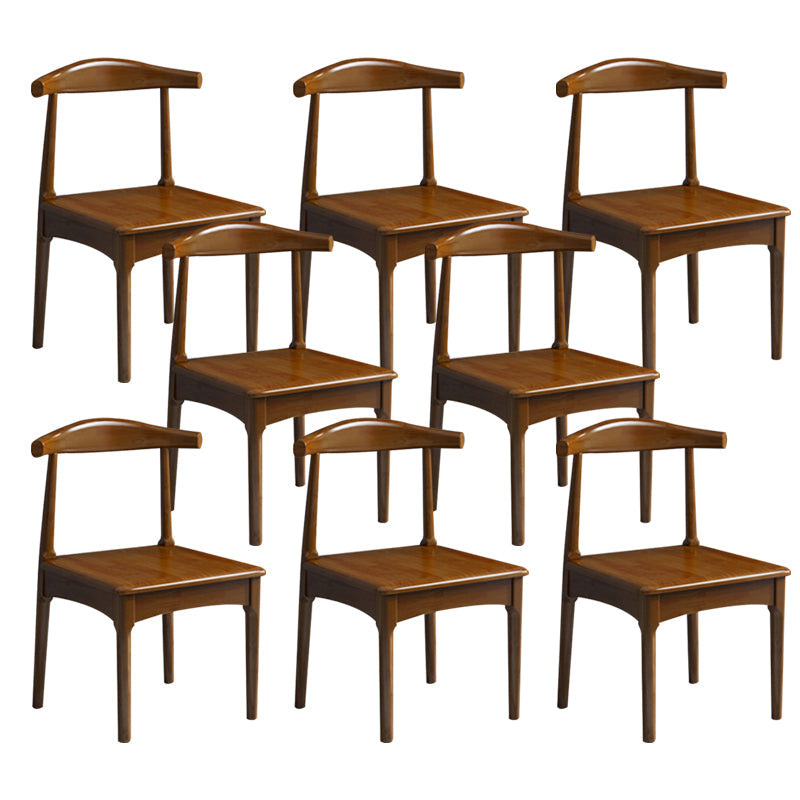 Wood Industrial Style Dining Side Chair Armless Home Side Chair