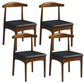 Wood Industrial Style Dining Side Chair Armless Home Side Chair