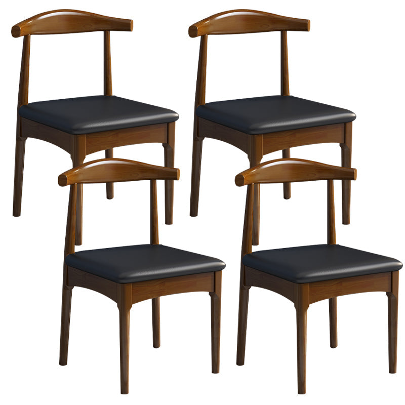 Wood Industrial Style Dining Side Chair Armless Home Side Chair