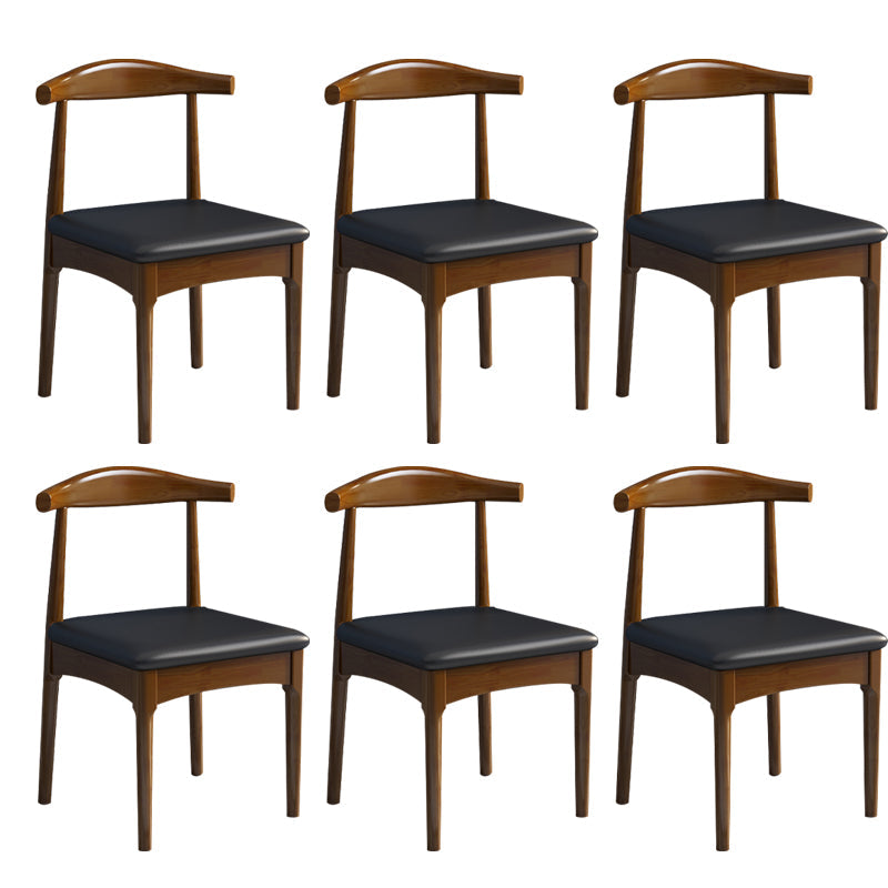 Wood Industrial Style Dining Side Chair Armless Home Side Chair