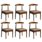 Wood Industrial Style Dining Side Chair Armless Home Side Chair
