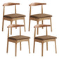 Wood Industrial Style Dining Side Chair Armless Home Side Chair