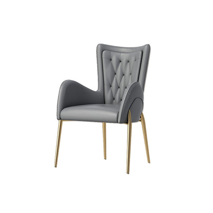 Chaise de pavée latéral de style glam metal parsons avec des jambes dorées