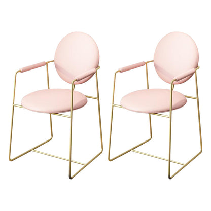 Glam Home Home Side Stuhl goldene Beine gepolsterter Essstuhl