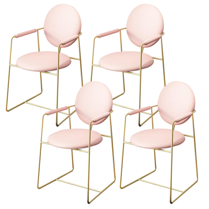 Glam Home Home Side Stuhl goldene Beine gepolsterter Essstuhl