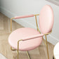 Glam Home Home Side Stuhl goldene Beine gepolsterter Essstuhl