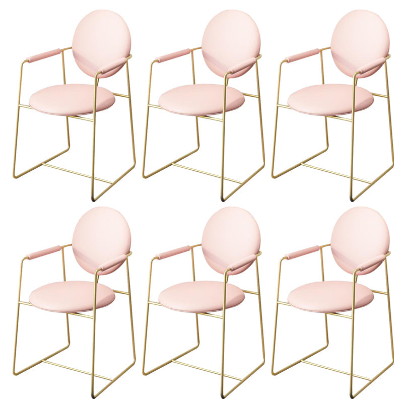 Glam Home Home Side Stuhl goldene Beine gepolsterter Essstuhl