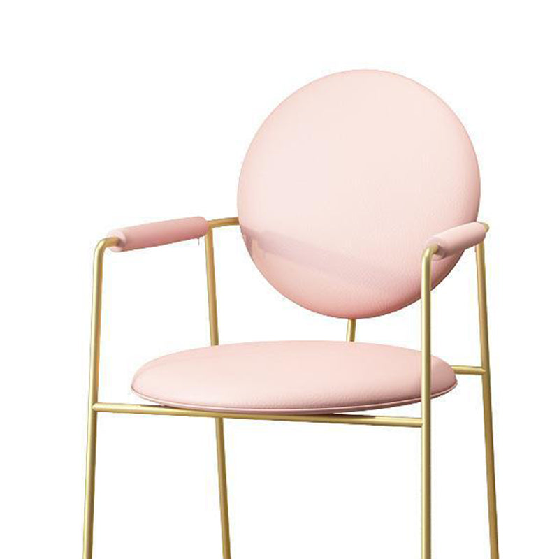 Glam Home Home Side Stuhl goldene Beine gepolsterter Essstuhl