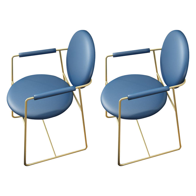 Glam Home Home Side Stuhl goldene Beine gepolsterter Essstuhl