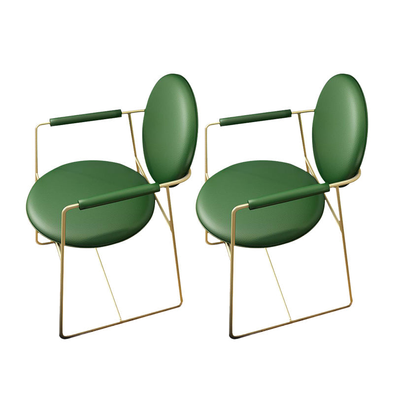 Glam Home Home Side Stuhl goldene Beine gepolsterter Essstuhl