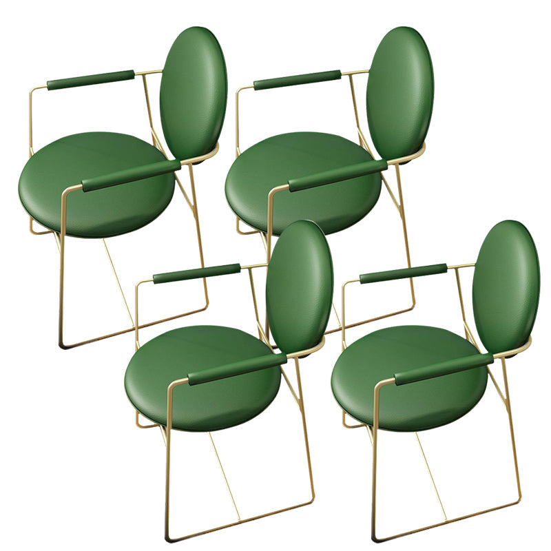 Glam Home Home Side Stuhl goldene Beine gepolsterter Essstuhl