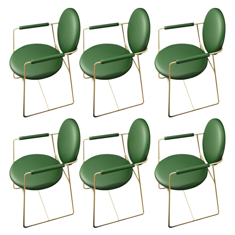 Glam Home Home Side Stuhl goldene Beine gepolsterter Essstuhl