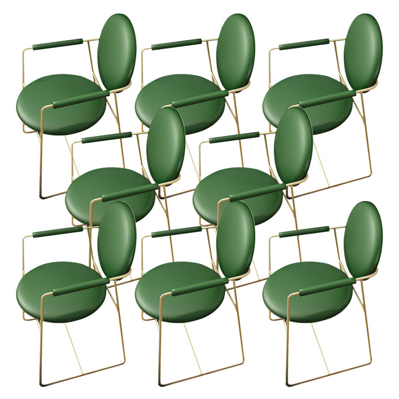 Glam Home Home Side Stuhl goldene Beine gepolsterter Essstuhl