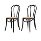 Modern Style Patio Side Chair Windsor Back Armless Dining Chair Black Wicker & Rattan 2 Piece Set Clearhalo 'Dining Chairs' 'Dining Tables & Seating' 'dining_chair' 'furn' 'furn_dining_chair' 'Furniture' 'Kitchen & Dining Furniture' 6726358