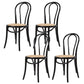 Modern Style Patio Side Chair Windsor Back Armless Dining Chair Black Wicker & Rattan 4 Piece Set Clearhalo 'Dining Chairs' 'Dining Tables & Seating' 'dining_chair' 'furn' 'furn_dining_chair' 'Furniture' 'Kitchen & Dining Furniture' 6726360