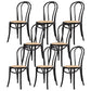 Modern Style Patio Side Chair Windsor Back Armless Dining Chair Black Wicker & Rattan 8 Piece Set Clearhalo 'Dining Chairs' 'Dining Tables & Seating' 'dining_chair' 'furn' 'furn_dining_chair' 'Furniture' 'Kitchen & Dining Furniture' 6726363