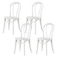 Modern Style Patio Side Chair Windsor Back Armless Dining Chair White Wood 4 Piece Set Clearhalo 'Dining Chairs' 'Dining Tables & Seating' 'dining_chair' 'furn' 'furn_dining_chair' 'Furniture' 'Kitchen & Dining Furniture' 6726366