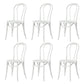 Modern Style Patio Side Chair Windsor Back Armless Dining Chair White Wood 6 Piece Set Clearhalo 'Dining Chairs' 'Dining Tables & Seating' 'dining_chair' 'furn' 'furn_dining_chair' 'Furniture' 'Kitchen & Dining Furniture' 6726367