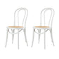 Modern Style Patio Side Chair Windsor Back Armless Dining Chair White Wicker & Rattan 2 Piece Set Clearhalo 'Dining Chairs' 'Dining Tables & Seating' 'dining_chair' 'furn' 'furn_dining_chair' 'Furniture' 'Kitchen & Dining Furniture' 6726369