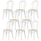 Modern Style Patio Side Chair Windsor Back Armless Dining Chair White Wicker & Rattan 8 Piece Set Clearhalo 'Dining Chairs' 'Dining Tables & Seating' 'dining_chair' 'furn' 'furn_dining_chair' 'Furniture' 'Kitchen & Dining Furniture' 6726372