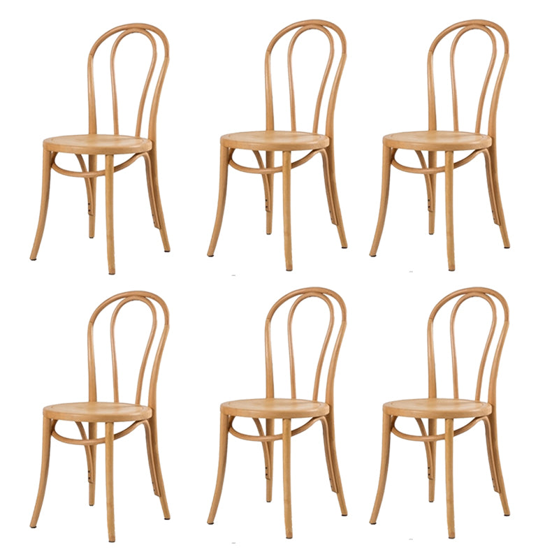 Modern Style Patio Side Chair Windsor Back Armless Dining Chair Wood Wood 6 Piece Set Clearhalo 'Dining Chairs' 'Dining Tables & Seating' 'dining_chair' 'furn' 'furn_dining_chair' 'Furniture' 'Kitchen & Dining Furniture' 6726375