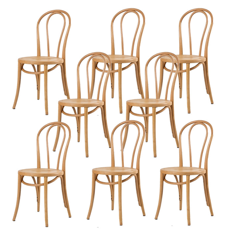Modern Style Patio Side Chair Windsor Back Armless Dining Chair Wood Wood 8 Piece Set Clearhalo 'Dining Chairs' 'Dining Tables & Seating' 'dining_chair' 'furn' 'furn_dining_chair' 'Furniture' 'Kitchen & Dining Furniture' 6726376