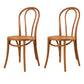 Modern Style Patio Side Chair Windsor Back Armless Dining Chair Orange Wood 2 Piece Set Clearhalo 'Dining Chairs' 'Dining Tables & Seating' 'dining_chair' 'furn' 'furn_dining_chair' 'Furniture' 'Kitchen & Dining Furniture' 6726381