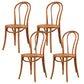 Modern Style Patio Side Chair Windsor Back Armless Dining Chair Orange Wood 4 Piece Set Clearhalo 'Dining Chairs' 'Dining Tables & Seating' 'dining_chair' 'furn' 'furn_dining_chair' 'Furniture' 'Kitchen & Dining Furniture' 6726382