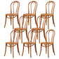 Modern Style Patio Side Chair Windsor Back Armless Dining Chair Orange Wood 8 Piece Set Clearhalo 'Dining Chairs' 'Dining Tables & Seating' 'dining_chair' 'furn' 'furn_dining_chair' 'Furniture' 'Kitchen & Dining Furniture' 6726384