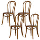 Modern Style Patio Side Chair Windsor Back Armless Dining Chair Nut-Brown Wood 4 Piece Set Clearhalo 'Dining Chairs' 'Dining Tables & Seating' 'dining_chair' 'furn' 'furn_dining_chair' 'Furniture' 'Kitchen & Dining Furniture' 6726398