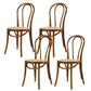 Modern Style Patio Side Chair Windsor Back Armless Dining Chair Nut-Brown Wicker & Rattan 4 Piece Set Clearhalo 'Dining Chairs' 'Dining Tables & Seating' 'dining_chair' 'furn' 'furn_dining_chair' 'Furniture' 'Kitchen & Dining Furniture' 6726402
