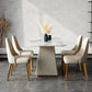 Home Glam Dining Side Chair Kitchen Faux Leather Upholstered Chair