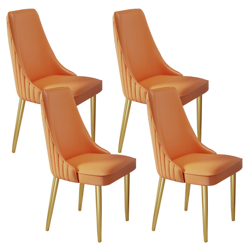 Home Glam Dining Side Chair Kitchen Faux Leather Upholstered Chair