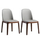 Faux Leather Dining Chairs Industrial Parsons Armless Side Chair Milk Gray 2 Piece Set Clearhalo 'Dining Chairs' 'Dining Tables & Seating' 'dining_chair' 'furn' 'furn_dining_chair' 'Furniture' 'Kitchen & Dining Furniture' 6726608