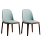 Faux Leather Dining Chairs Industrial Parsons Armless Side Chair Light Blue 2 Piece Set Clearhalo 'Dining Chairs' 'Dining Tables & Seating' 'dining_chair' 'furn' 'furn_dining_chair' 'Furniture' 'Kitchen & Dining Furniture' 6726610