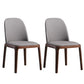 Faux Leather Dining Chairs Industrial Parsons Armless Side Chair Dark Gray 2 Piece Set Clearhalo 'Dining Chairs' 'Dining Tables & Seating' 'dining_chair' 'furn' 'furn_dining_chair' 'Furniture' 'Kitchen & Dining Furniture' 6726615