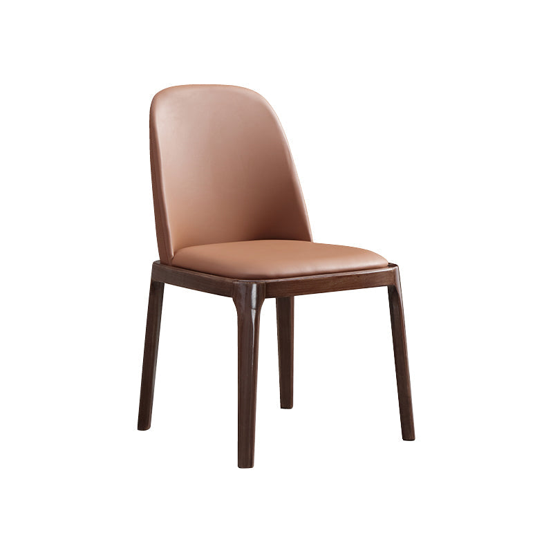 Faux Leather Dining Chairs Industrial Parsons Armless Side Chair Clearhalo 'Dining Chairs' 'Dining Tables & Seating' 'dining_chair' 'furn' 'furn_dining_chair' 'Furniture' 'Kitchen & Dining Furniture' 6726616
