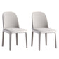 Faux Leather Dining Chairs Industrial Parsons Armless Side Chair Light Gray 2 Piece Set Clearhalo 'Dining Chairs' 'Dining Tables & Seating' 'dining_chair' 'furn' 'furn_dining_chair' 'Furniture' 'Kitchen & Dining Furniture' 6726618