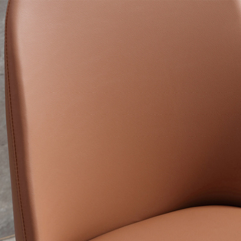 Faux Leather Dining Chairs Industrial Parsons Armless Side Chair Clearhalo 'Dining Chairs' 'Dining Tables & Seating' 'dining_chair' 'furn' 'furn_dining_chair' 'Furniture' 'Kitchen & Dining Furniture' 6726623