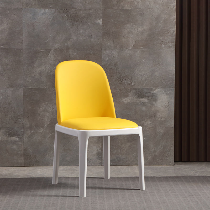 Faux Leather Dining Chairs Industrial Parsons Armless Side Chair Clearhalo 'Dining Chairs' 'Dining Tables & Seating' 'dining_chair' 'furn' 'furn_dining_chair' 'Furniture' 'Kitchen & Dining Furniture' 6726628