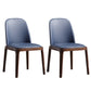 Faux Leather Dining Chairs Industrial Parsons Armless Side Chair Blue 2 Piece Set Clearhalo 'Dining Chairs' 'Dining Tables & Seating' 'dining_chair' 'furn' 'furn_dining_chair' 'Furniture' 'Kitchen & Dining Furniture' 6726629